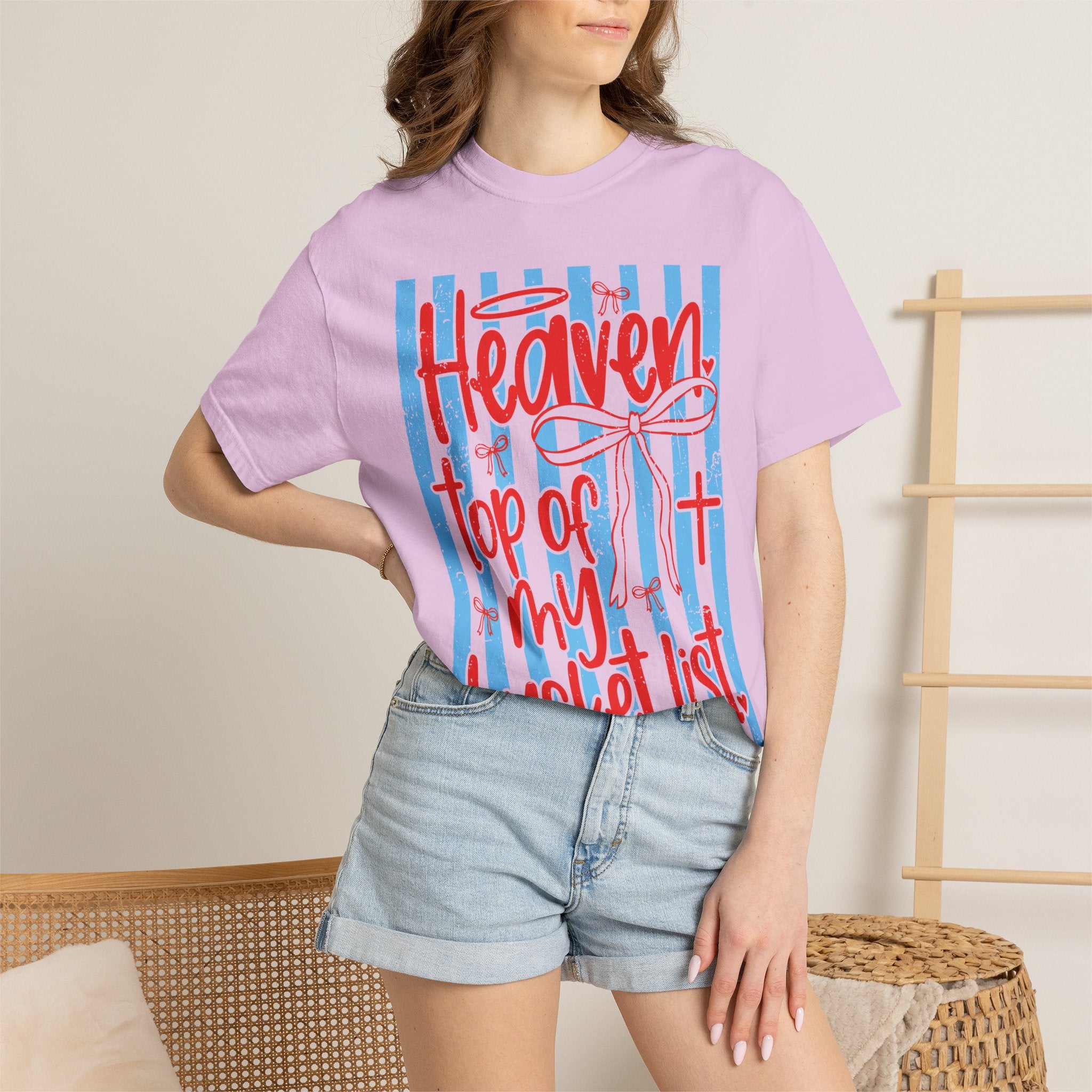 Heaven Top of My Bucket List T-Shirt — Faith Inspirational Christian Tee