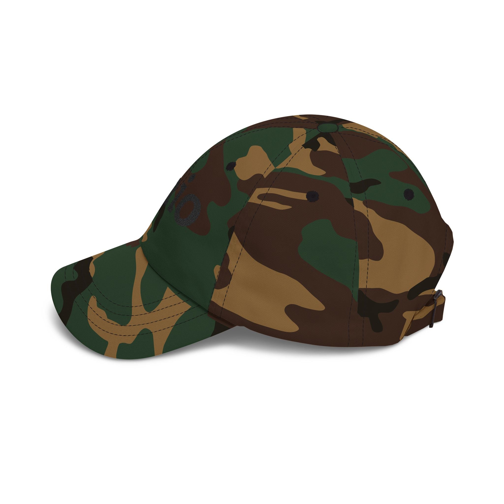 Camo Dad Cap — Classic Olive Camouflage Baseball Hat
